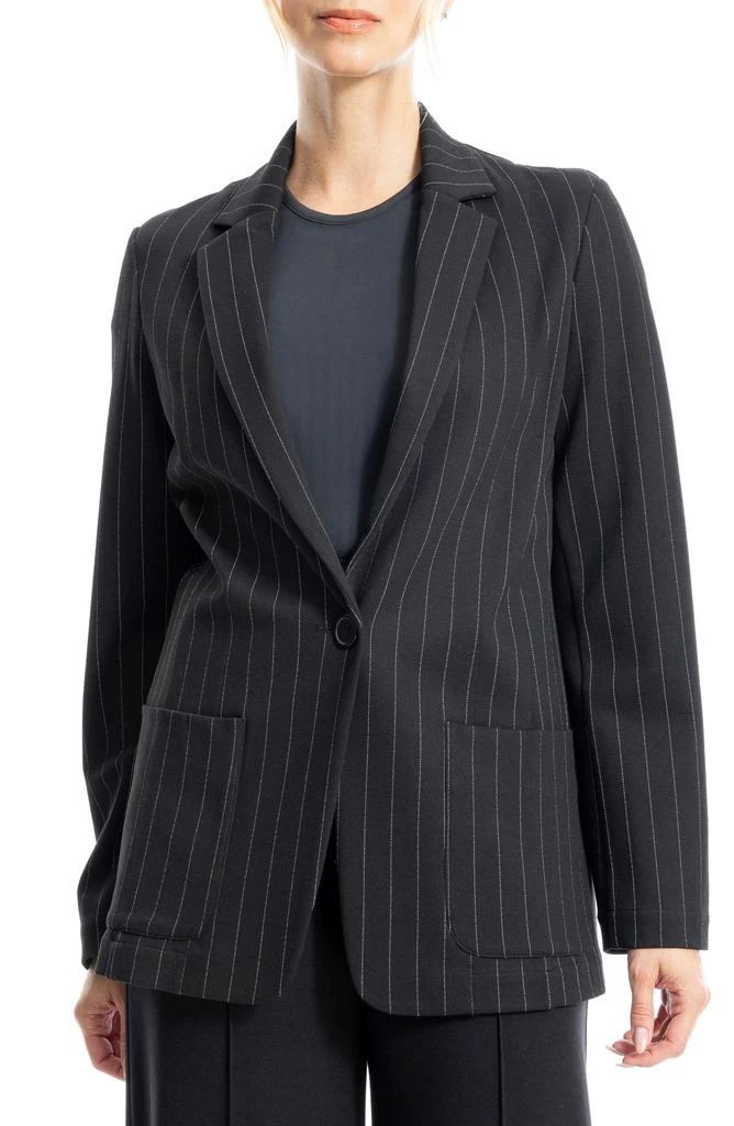 Max Studio One-Button Double Knit Blazer 6