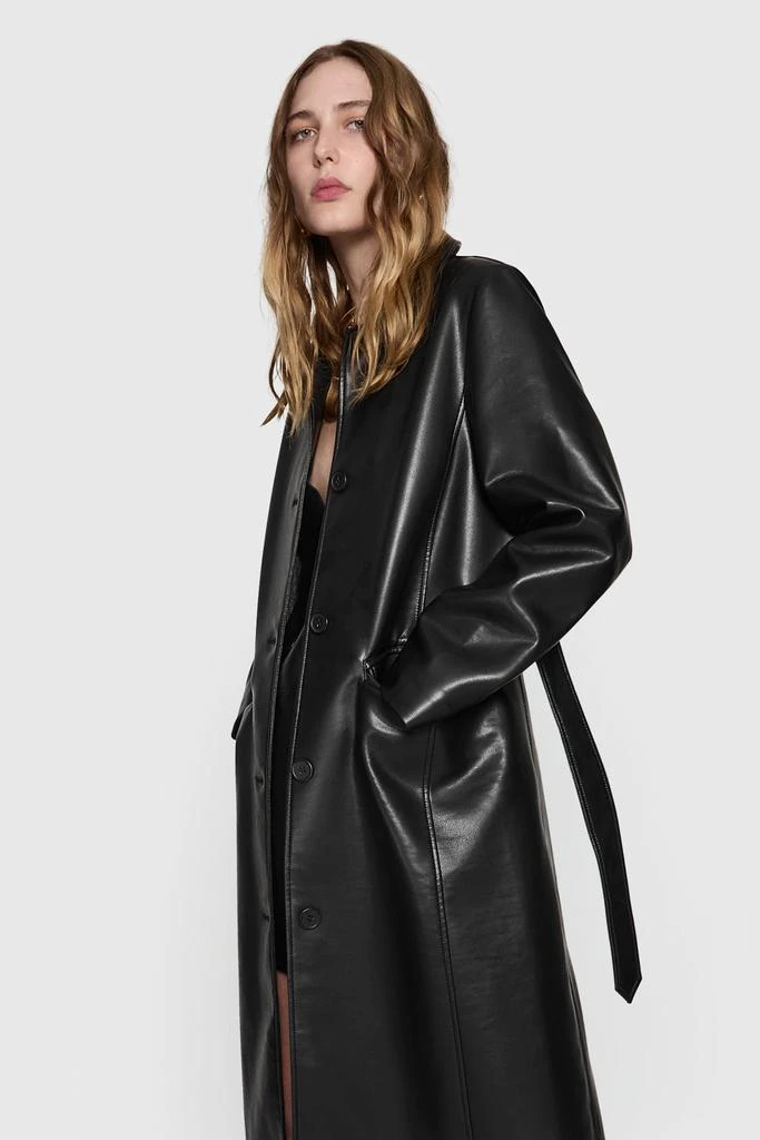 Rebecca Minkoff Belted Vegan Leather Trench 4