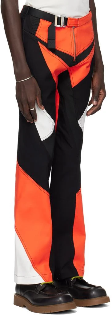Dion Lee Black 
Red Moto Panel Trousers 2