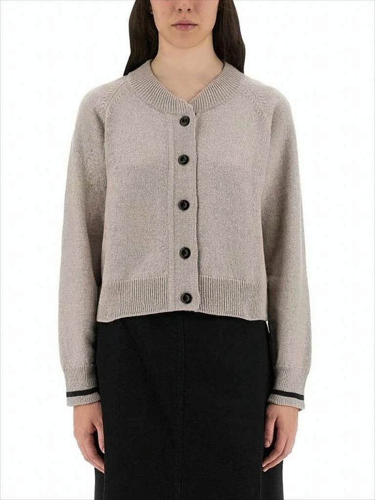 Margaret Howell Cropped Cardigan with Round Neckline