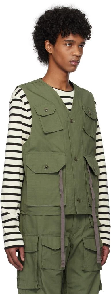 Engineered Garments Khaki C-1 Vest 2