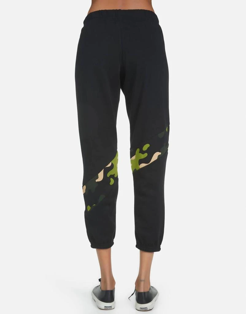 Lauren Moshi Abra Lip Sweatpants In Black/camo 2