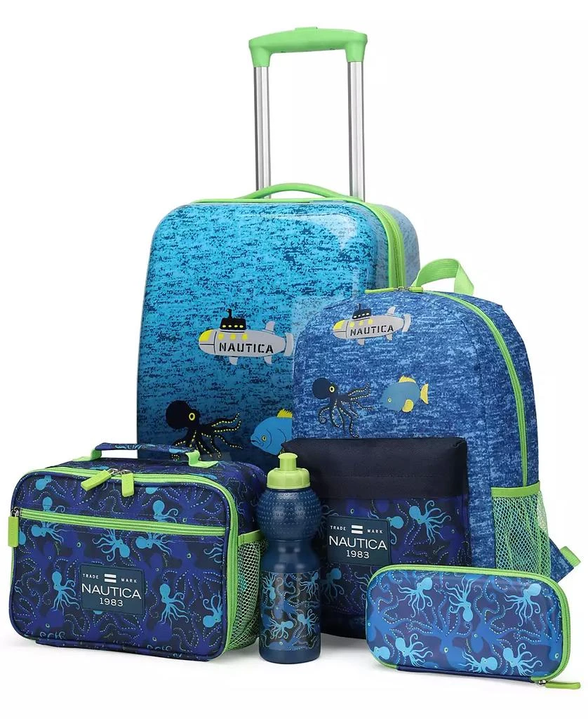Nautica Kids Adventure 5-Piece Back to School Carry-on Luggage Set 1