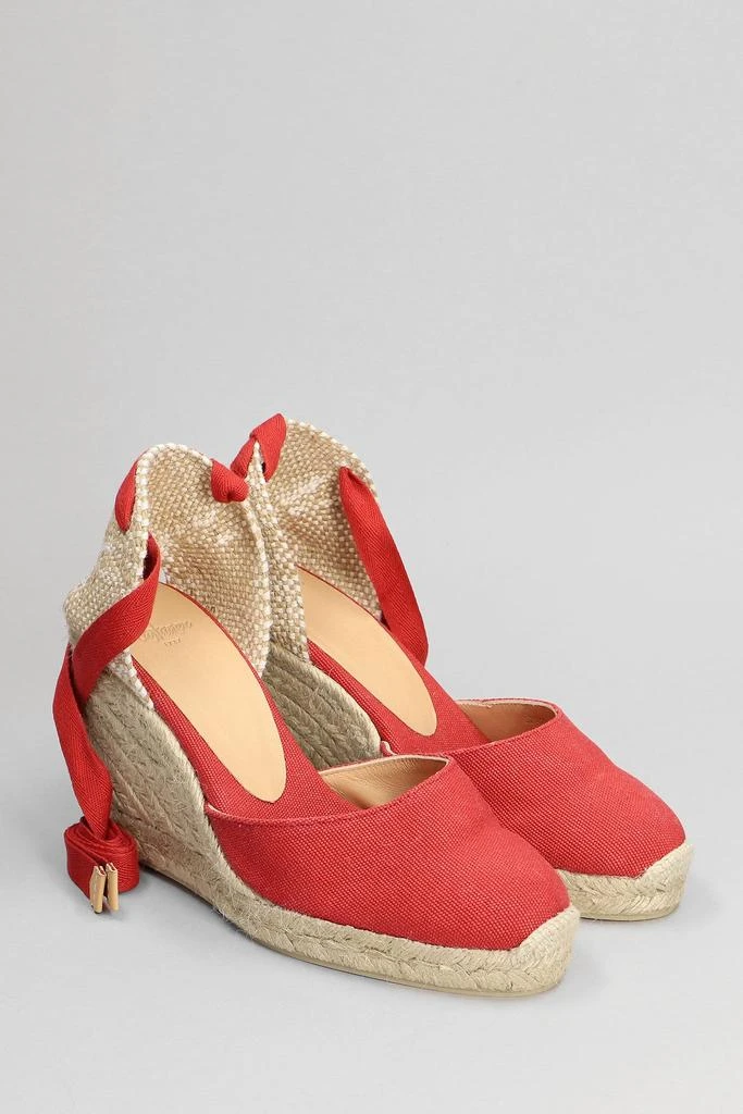 CASTAÑER Carina-8-002 Wedges In Red Canvas 2