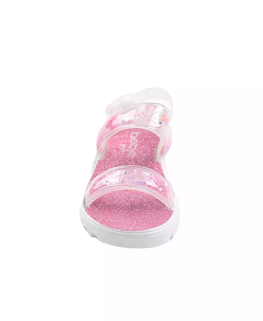 Bebe Toddler Girls Loose Glitter Straps Sandals 4