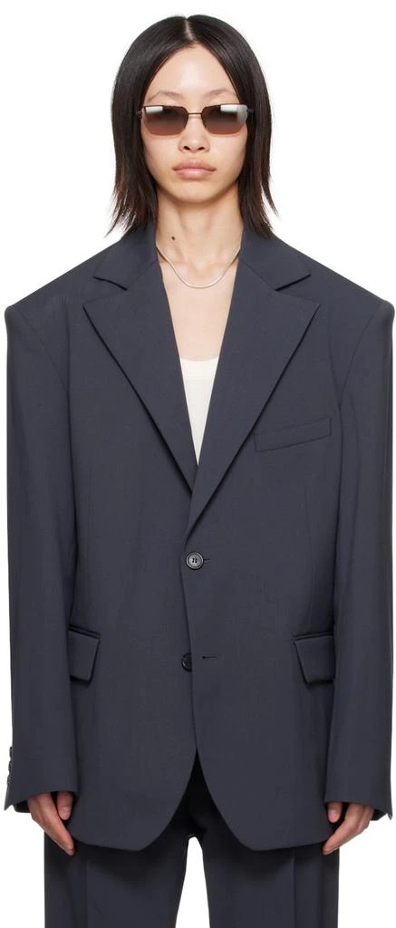 LU'U DAN Gray Oversized Blazer 1