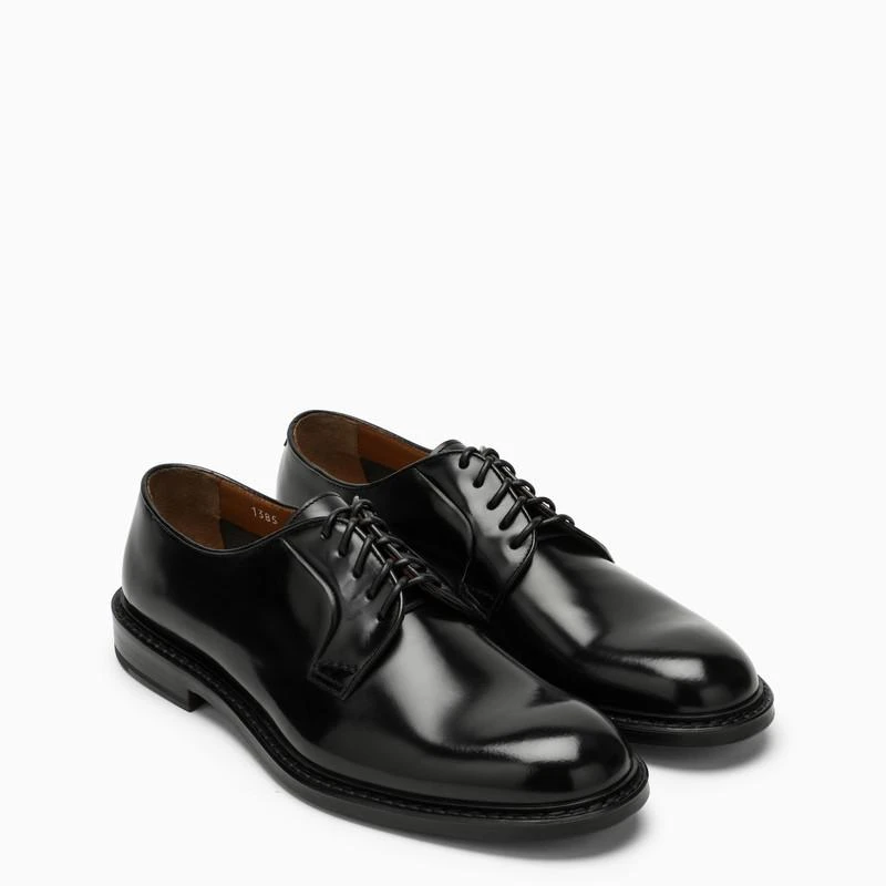 Doucal's Low black leather lace-up 3