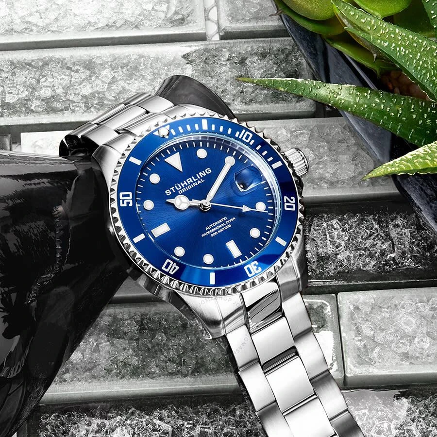 Stuhrling Original Stuhrling Original Aquadiver Automatic Blue Dial Men's Watch M13544 3