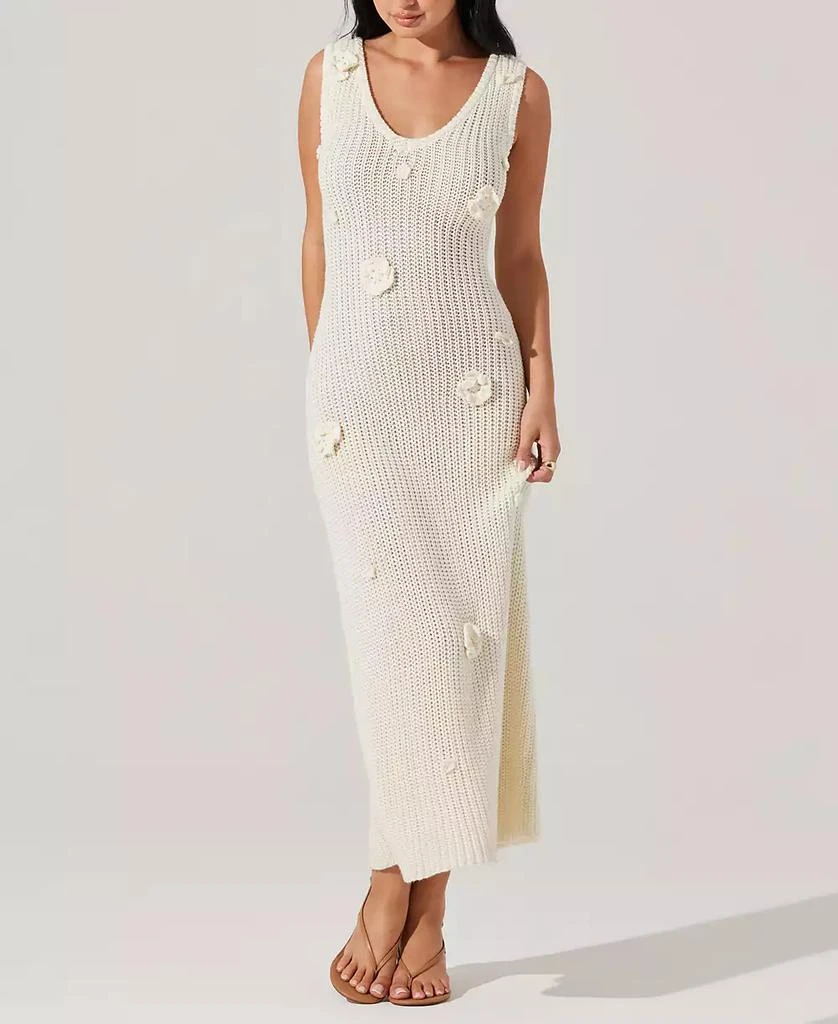 ASTR Women's Ainhoa Cotton Crochet-Appliqué Dress 3