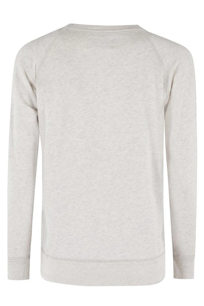 Isabel Marant Étoile Brushed Interior Ecru Sweatshirt With Velvet Logo 2