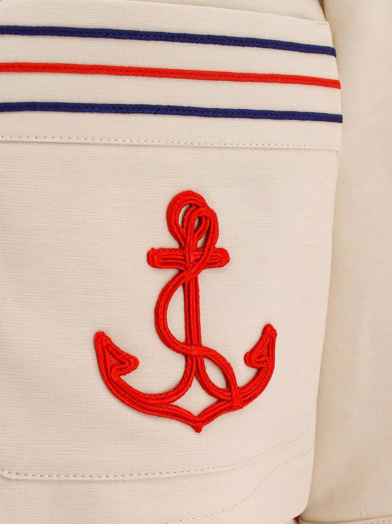 Gucci Gucci Anchor Embroidered Patch Detail Gauze Shirt 3