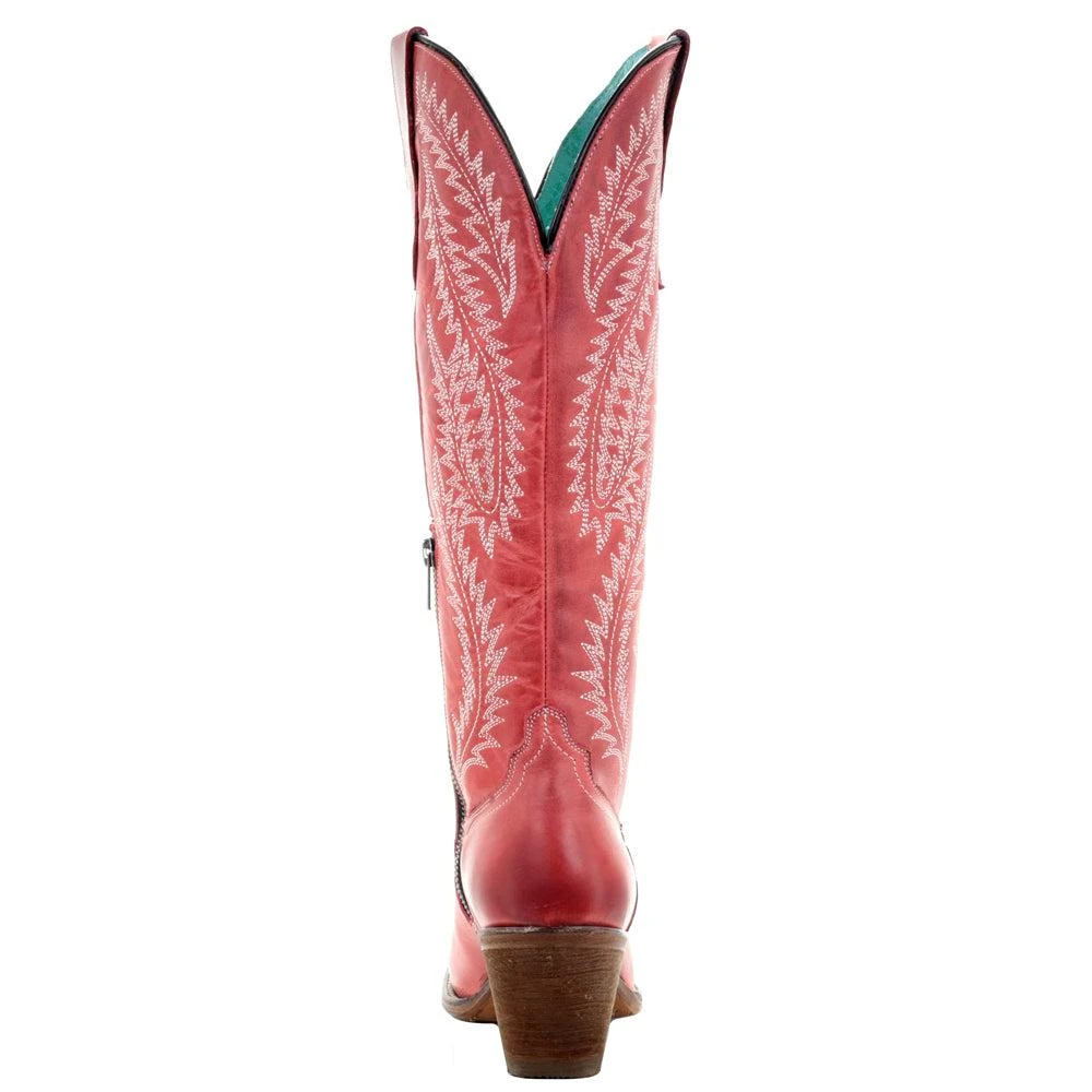 Corral Boots Rioja Red Embroidered Snip Toe Cowboy Boots 3