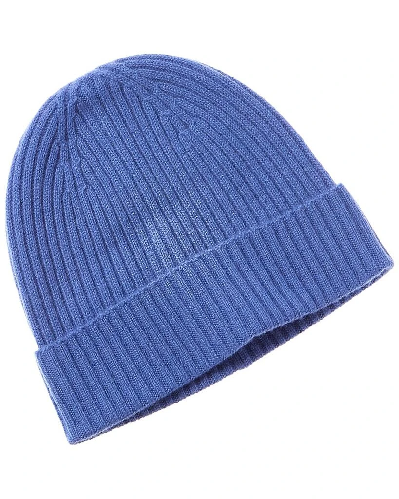 Phenix 2X2 Ribbed Cuffed Cashmere Beanie 1