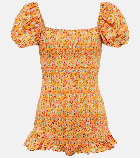 CAROLINE CONSTAS Ginny floral playsuit