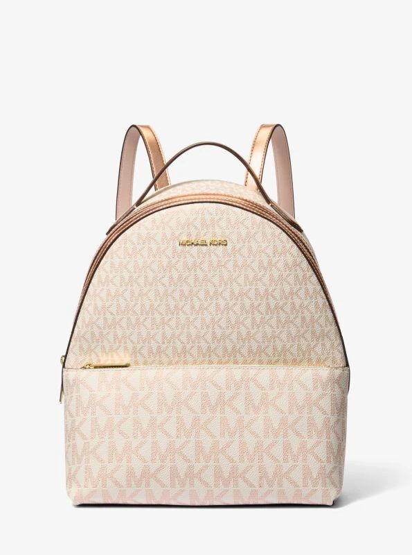 michael_kors Sheila Medium Two-Tone Signature Logo Backpack 1