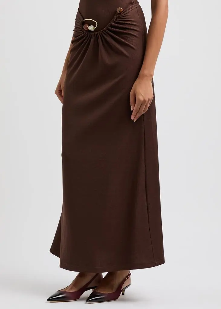 Christopher Esber Spiral Crystal stretch-jersey maxi skirt 2