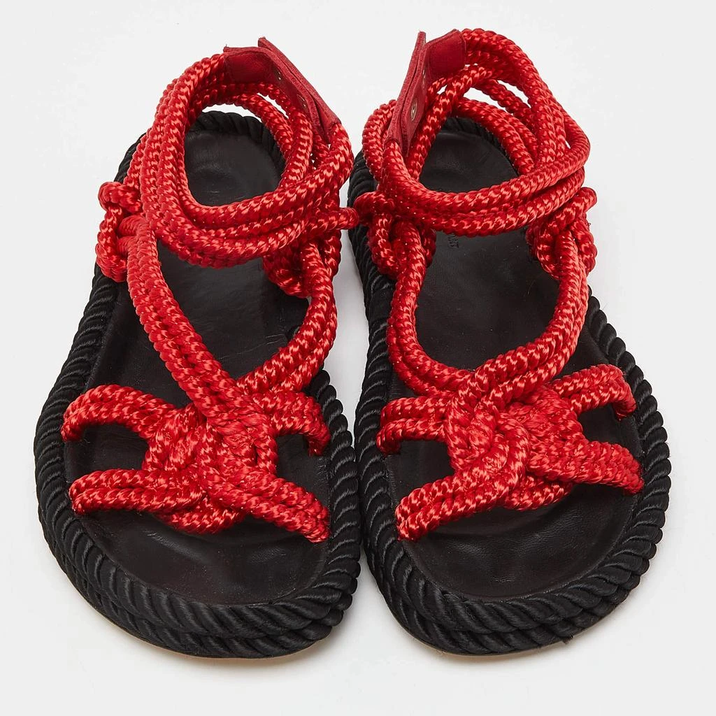 Isabel Marant Isabel Marant Red Rope Lou Flat Sandals Size 39 3