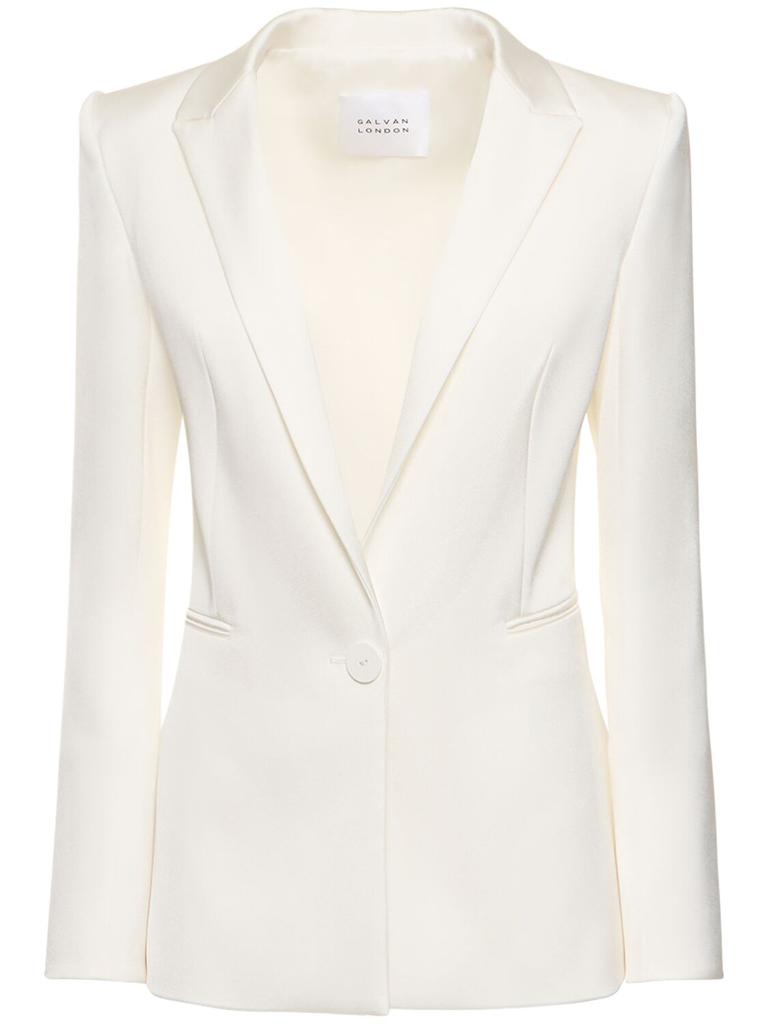 GALVAN Satin Sculpted Single Breasted Blazer