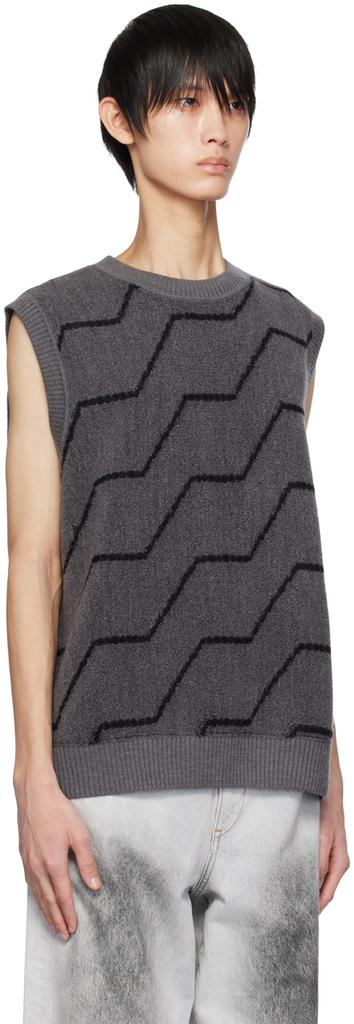 A PERSONAL NOTE 73 Gray Jacquard Vest