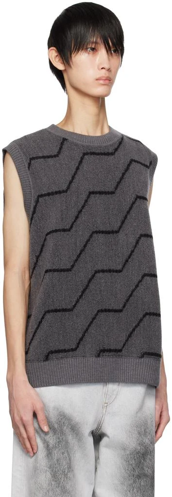 A PERSONAL NOTE 73 Gray Jacquard Vest 2