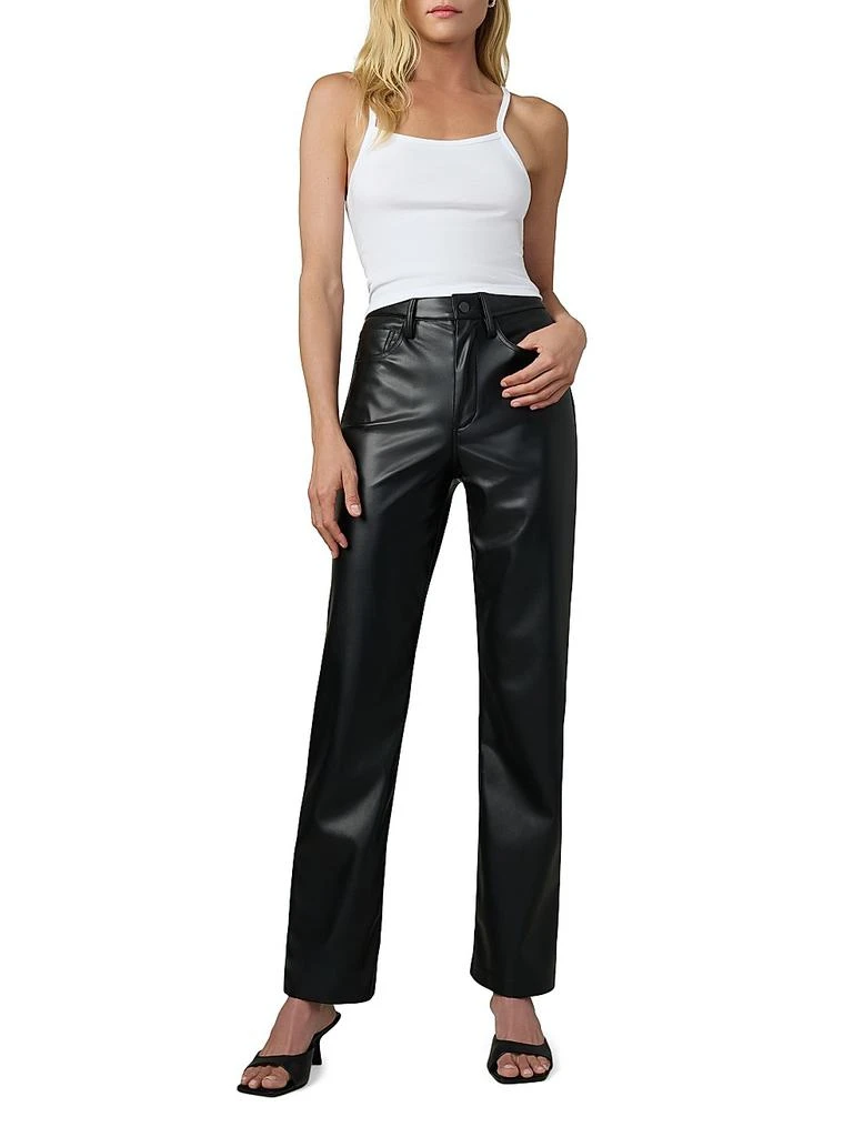 Joe's Jeans Margot Faux Leather High-Rise Straight-Leg Pants 2