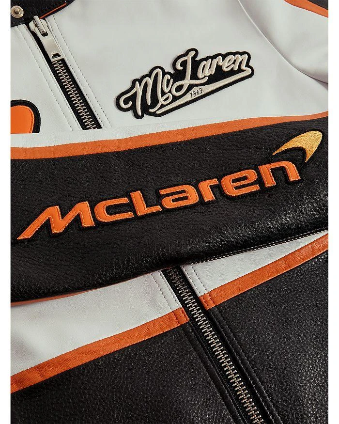 REISS x McLaren Racing Peak Leather Biker Jacket 8
