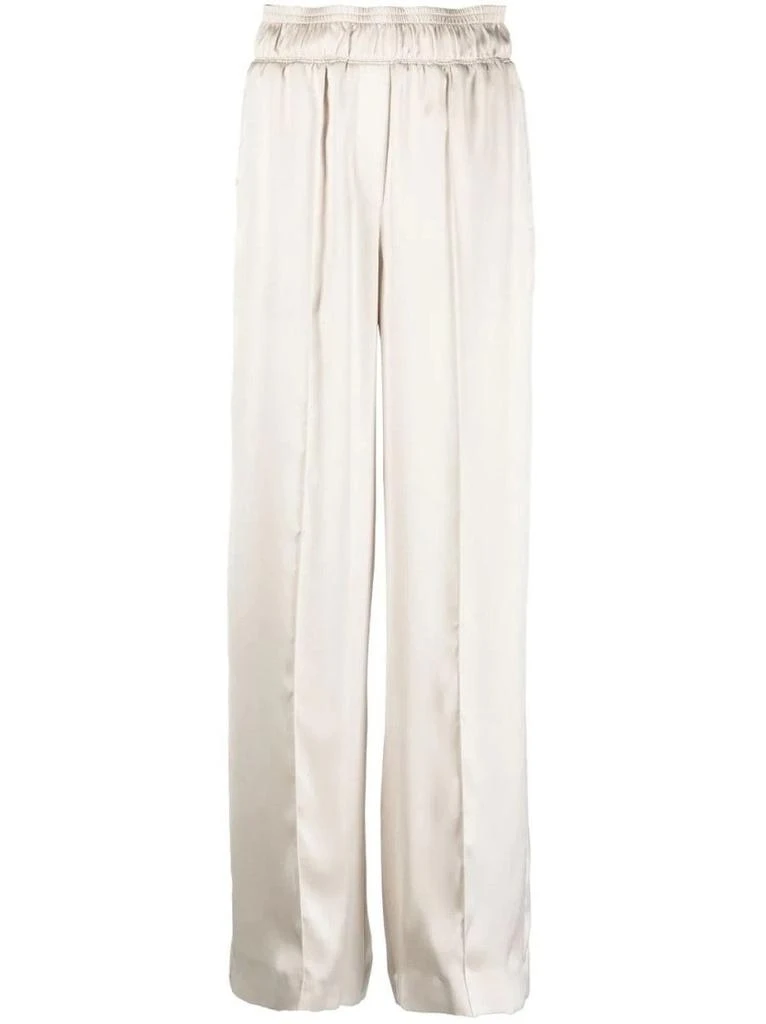 Brunello Cucinelli Ivory Wide-Leg Trousers 1