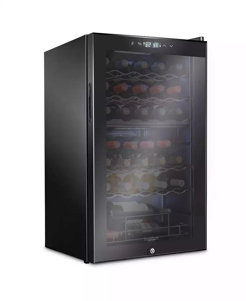 Ivation Freestanding Wine Refrigerator, 33 Bottle Wine Cooler