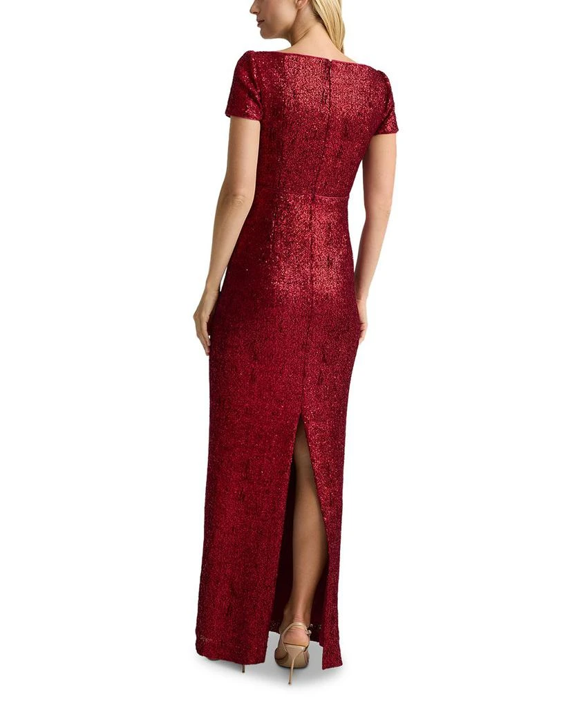 St. John Velvet Sequined Deep V Gown 2