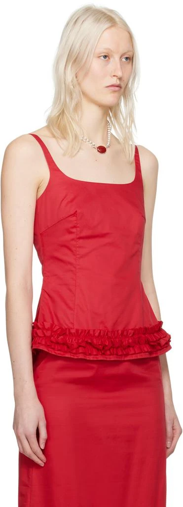 Molly Goddard Red Camille Tank Top 2