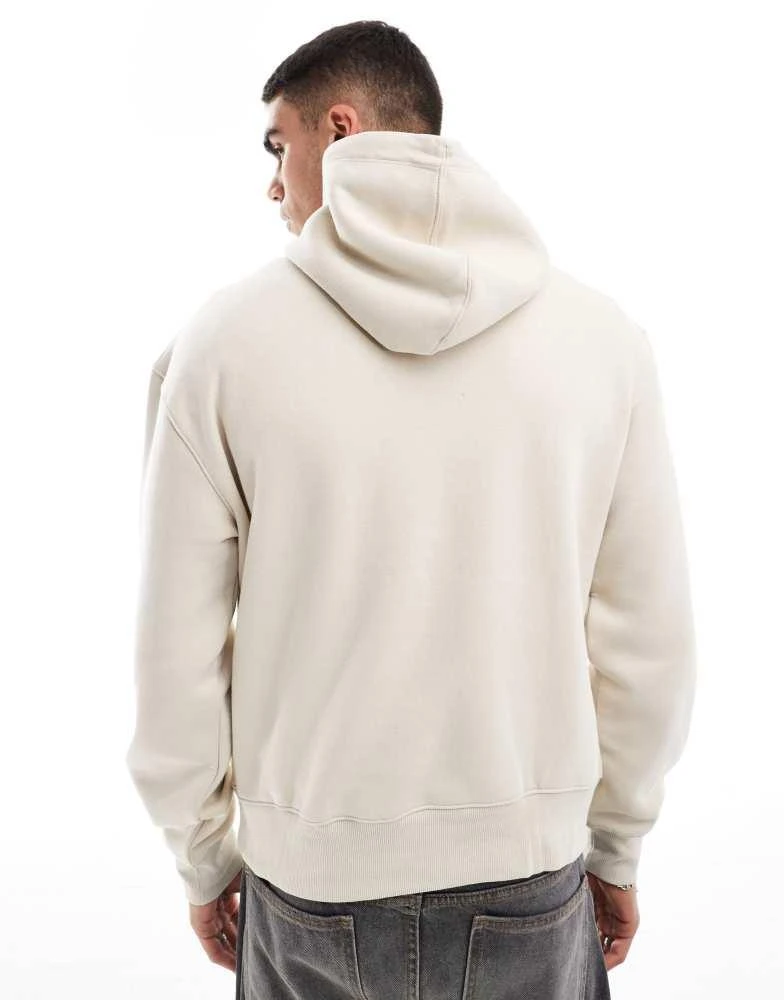 Bershka Bershka basic hoodie in beige 3