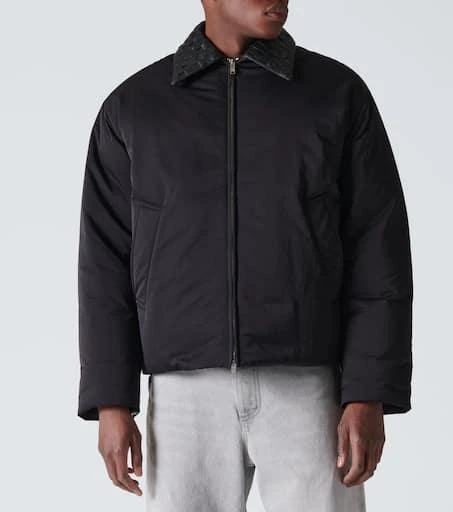 Bottega Veneta Intrecciato leather-trimmed down jacket 3
