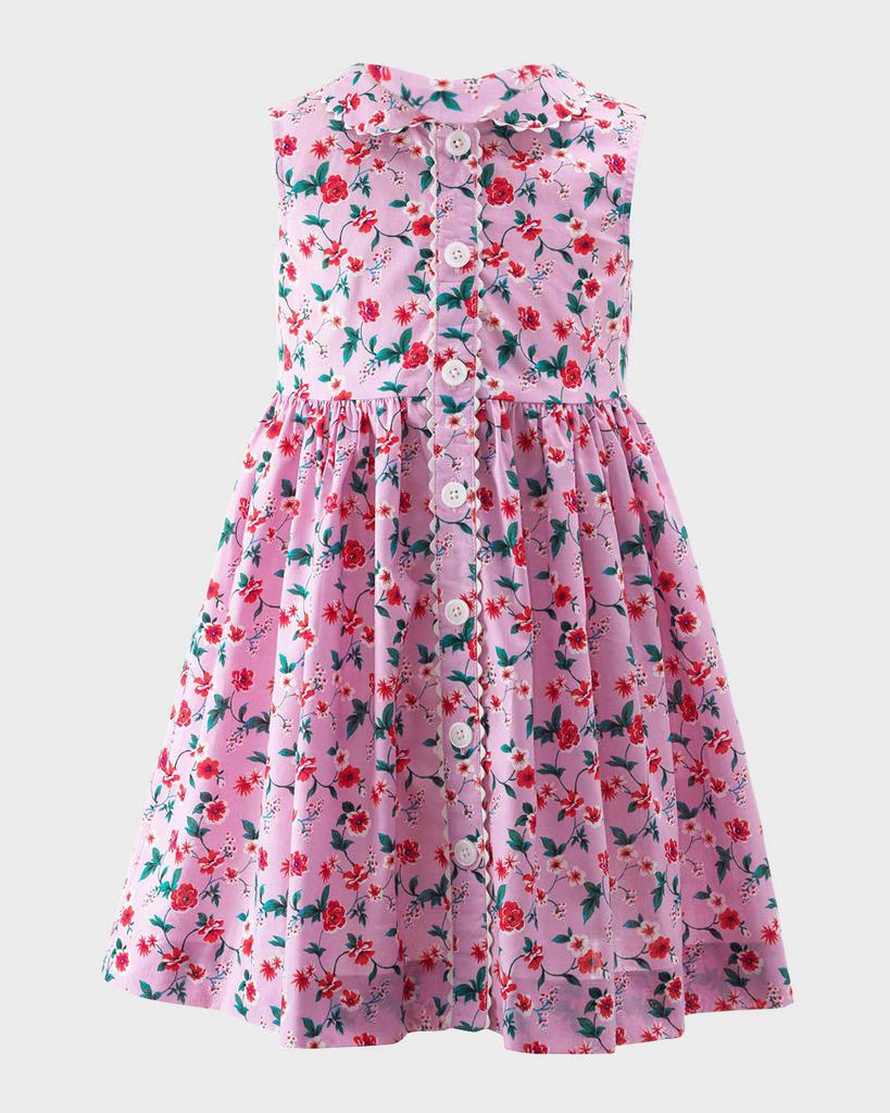 Rachel Riley Girl's Botanical Button-Front Dress, Size 2-10