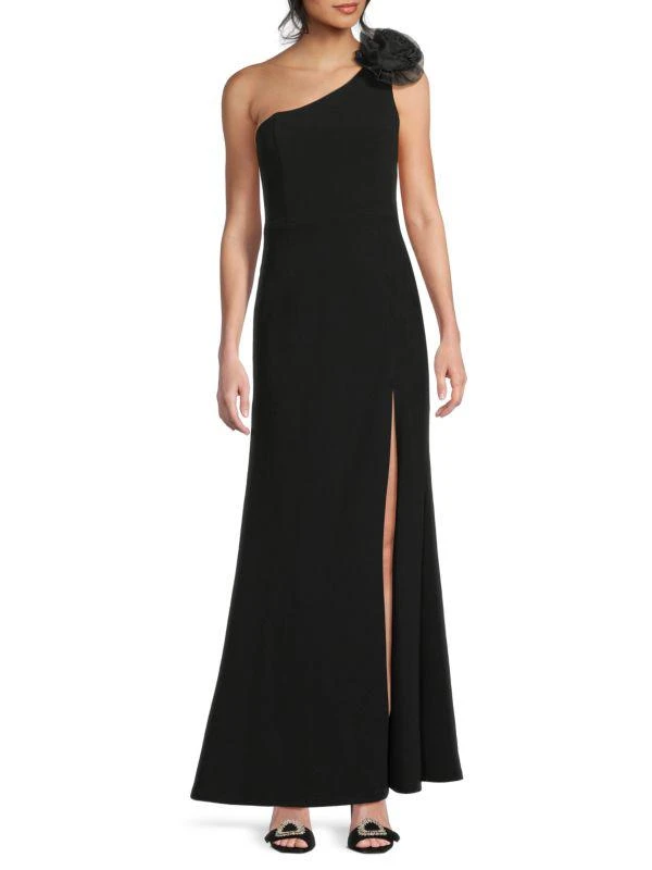 Lulus Divine Poise One-Shoulder Rose Maxi Dress 1