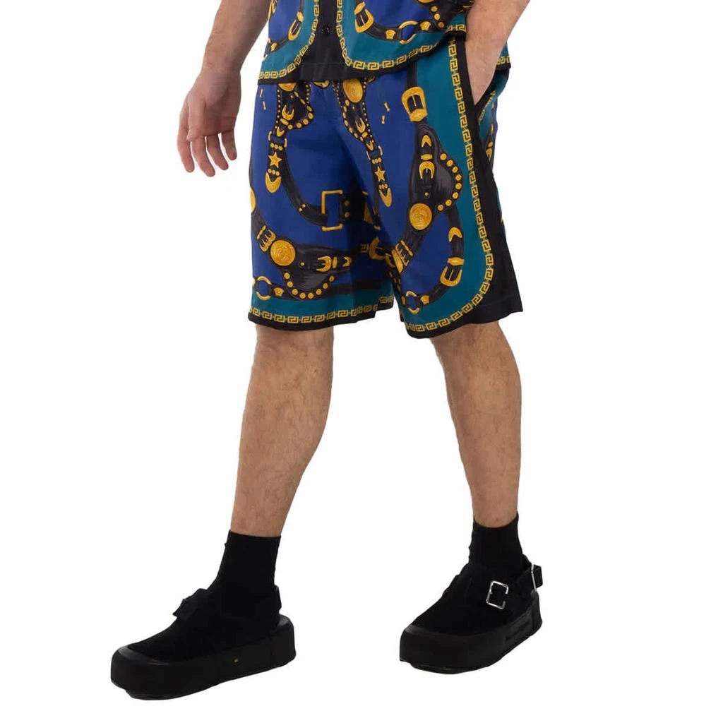 Versace Medusa Harness-Print Silk Twill Shorts 2