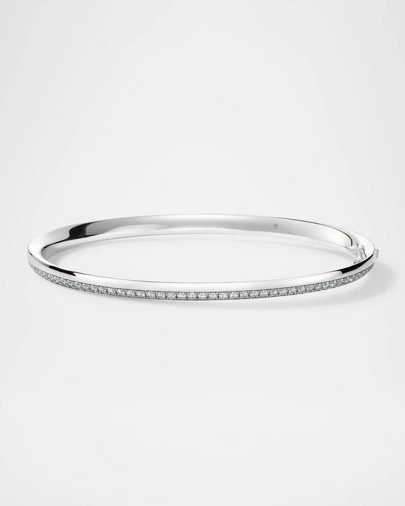 Hearts On Fire Barre 18K White Gold Pave Diamond Bangle 1