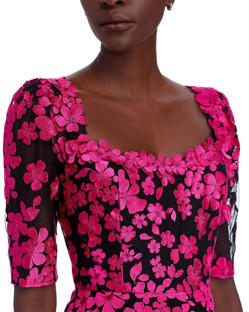 Teri Jon Floral Appliqué Midi Dress 3