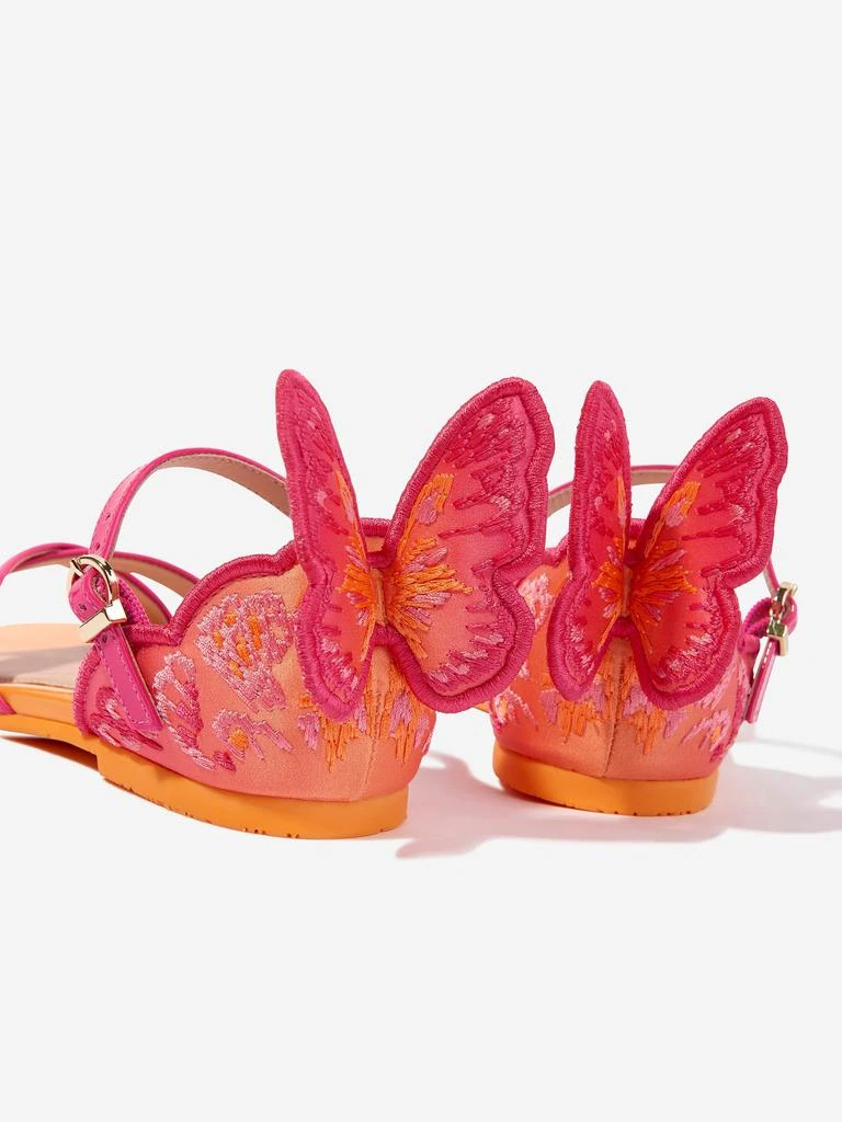 Sophia Webster Sophia Webster Girls Leather Chiara Embroidery Sandals in Pink 3