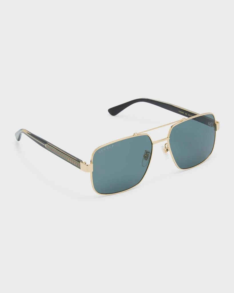 Gucci Men's GG0529Sm Double-Bridge Aviator Sunglasses 1