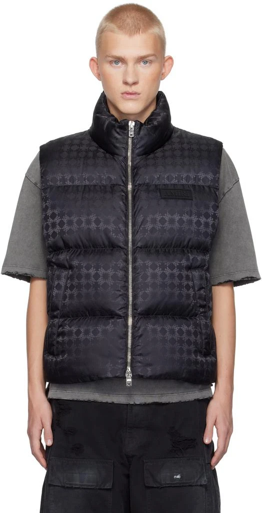 AMIRI Black MA Quad Jacquard Down Vest 1