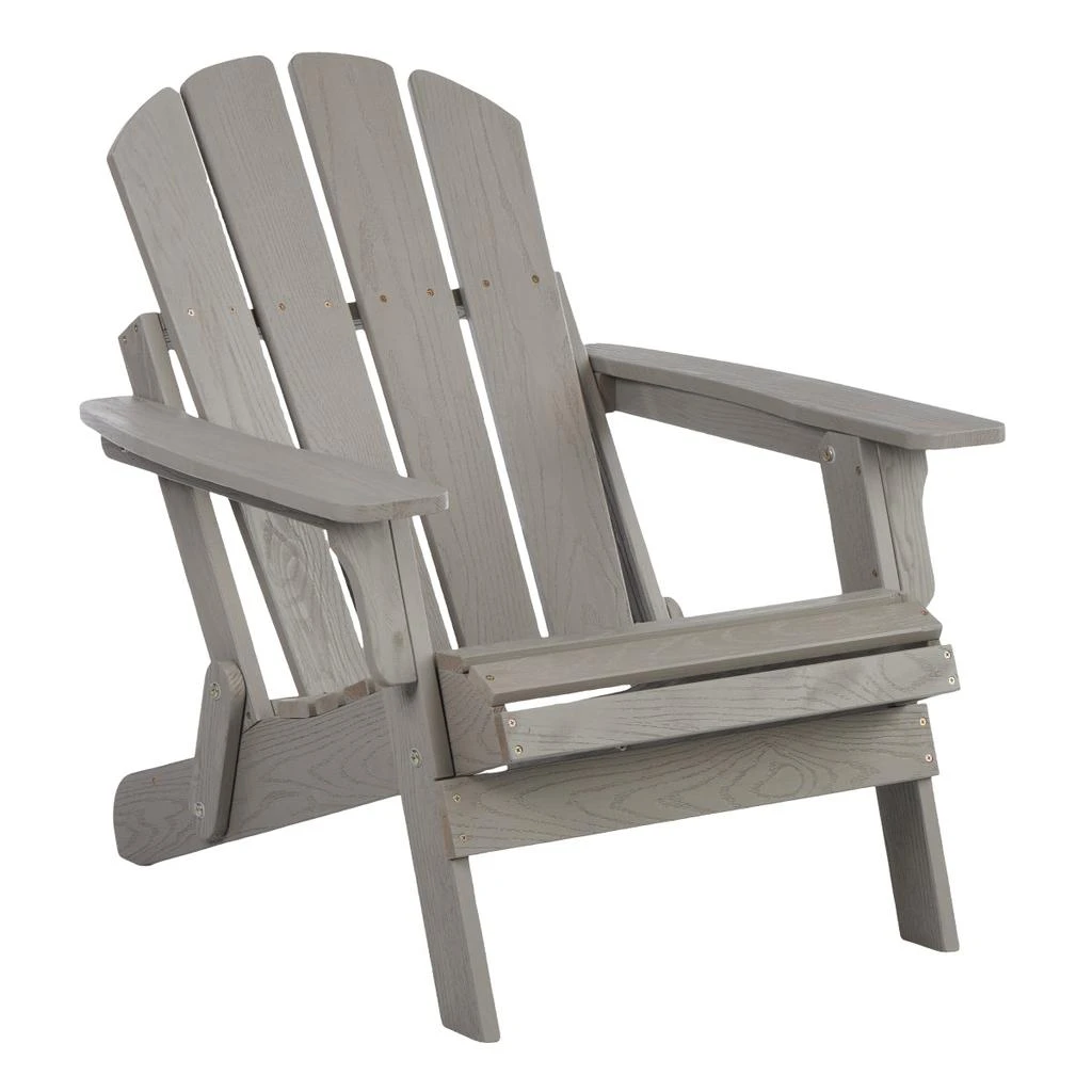 Streamdale Furniture Streamdale Oversize Embossed Wooden Folding Adirondack Chair for Outdoor Use