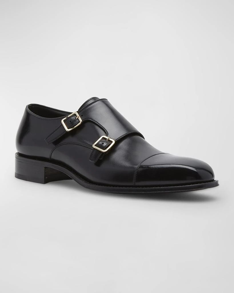 Tom Ford Men's Claydon Leather Double-Monk Strap Loafers 3