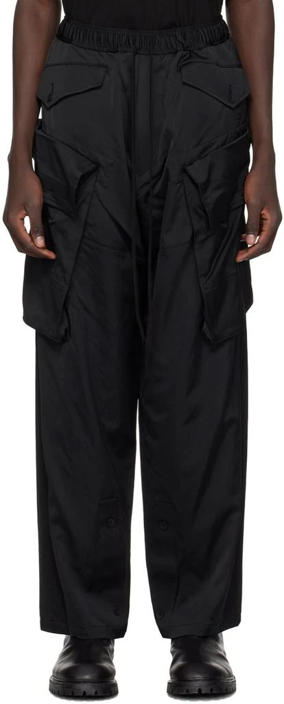 Julius Black Wide Cargo Pants 1