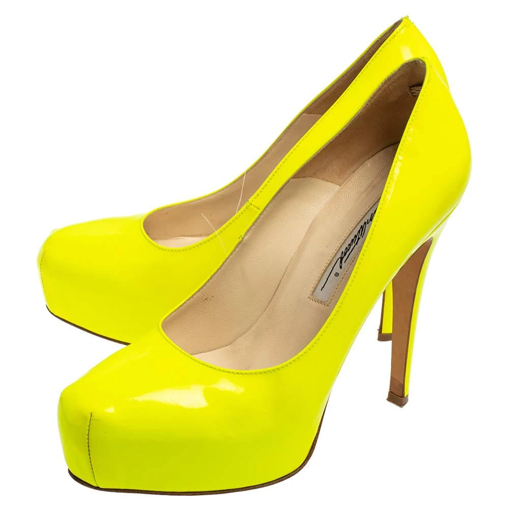 Brian Atwood Brian Atwood Neon Green  Patent Leather Platform Pumps Size 36.5 4