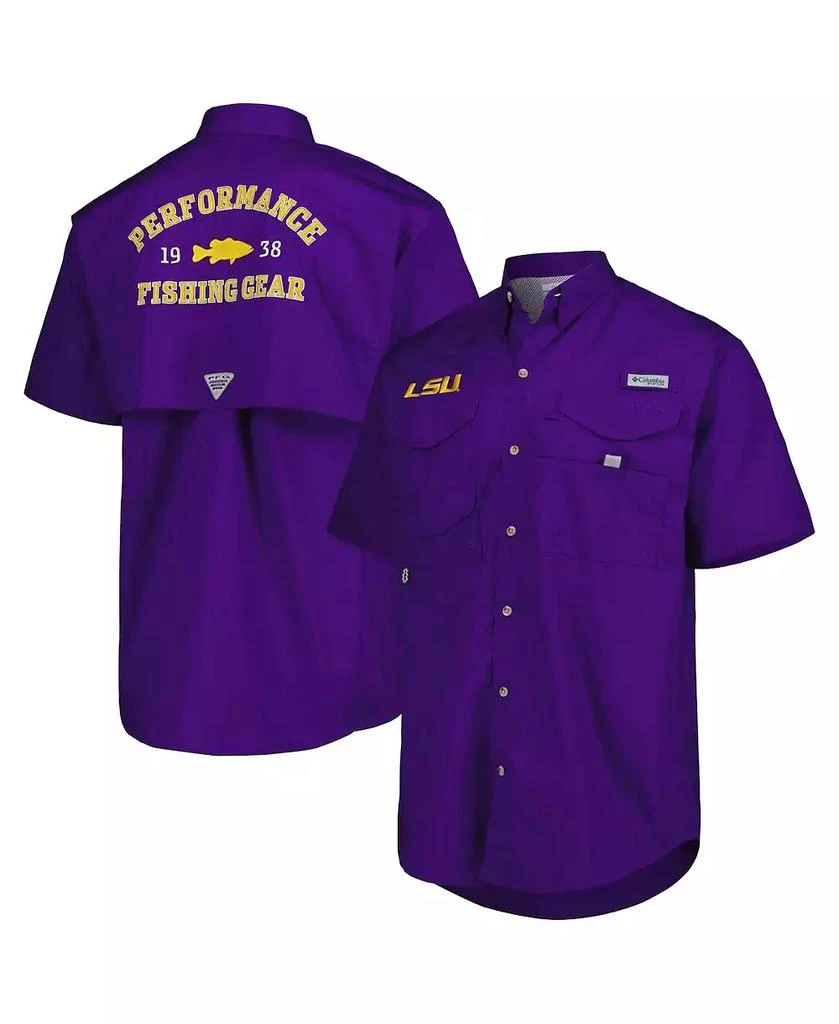 Columbia Men's Purple LSU Tigers Bonehead Button-Up Shirt 1