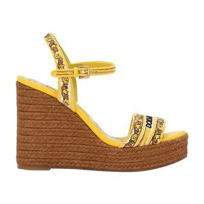 Dolce & Gabbana Wedge sandals with majolica 1