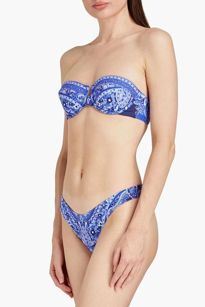 Zimmermann Paisley-print underwired bandeau bikini top 2