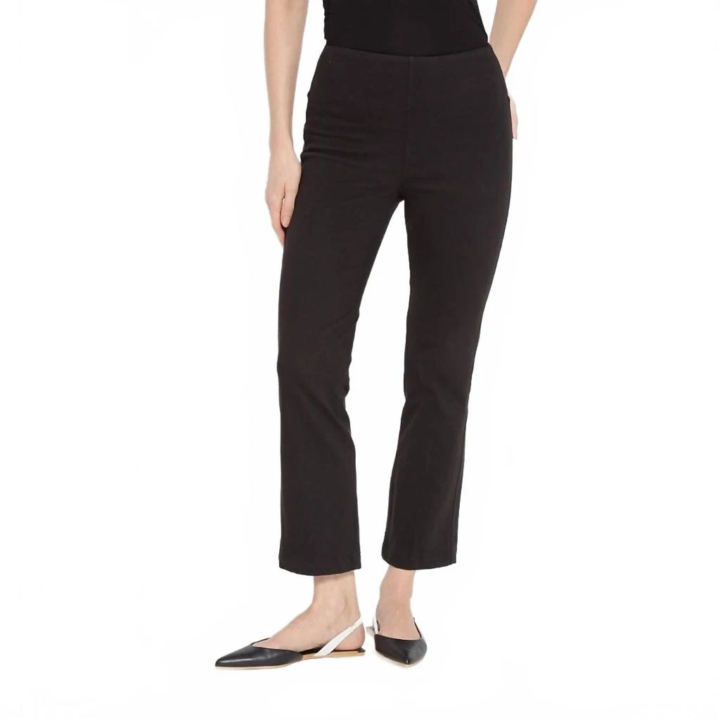 Lyssé Ankle Denim Baby Bootcut Jeans In Black