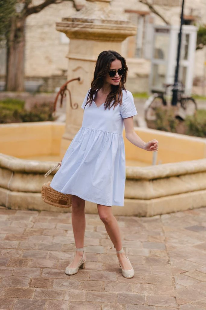 预计3周后发货 Saaj Paris Robe Martha Bleu Ciel 4