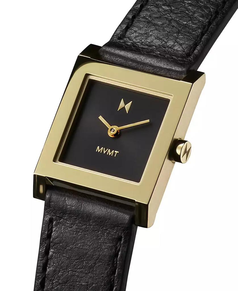 MVMT Women's Marquee Square Black Leather Strap Watch, 22mm
